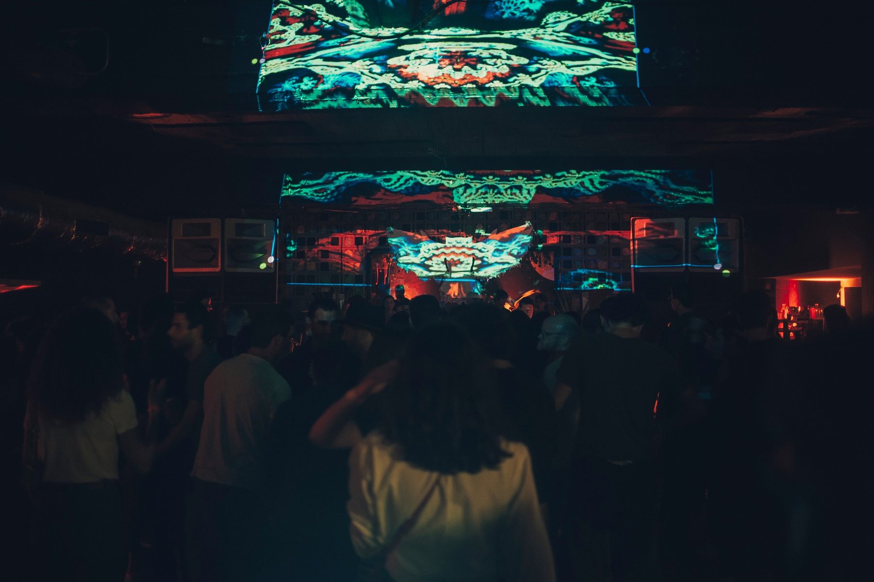 Interactive projection over the dance floor