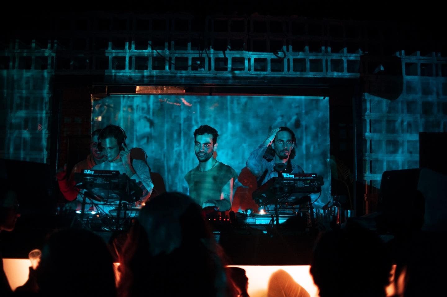 Interactive projection over the dance floor