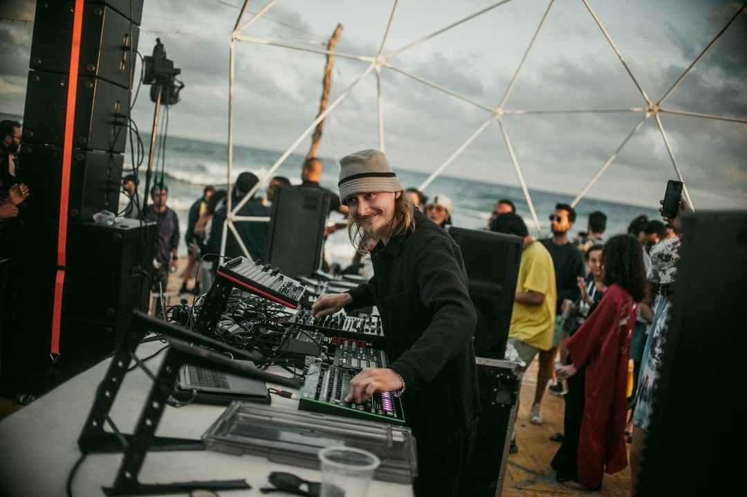 Chapter III of Wabi, under the geodesic dome on the beach