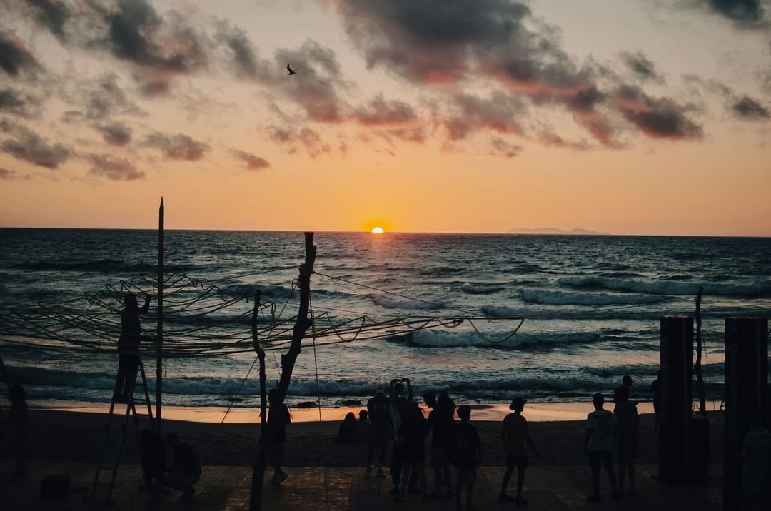 Chapter III of Wabi, under the geodesic dome on the beach