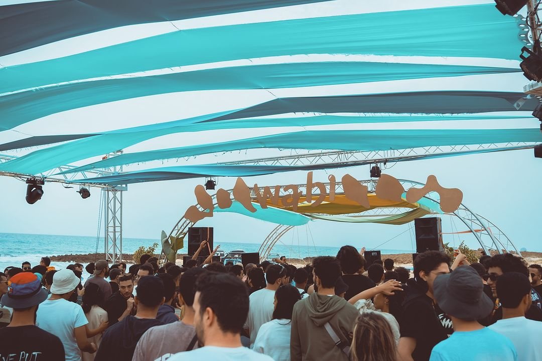 Chapter VI of Wabi, the open-air structure at night